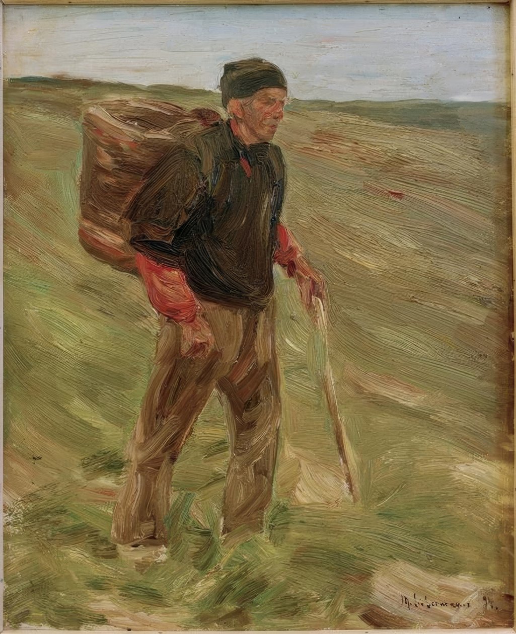 M.Liebermann, Studie zum Bauer m. Kiepe tekijältä Max Liebermann