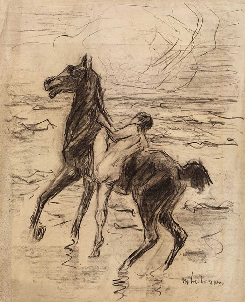 Pferdebändiger tekijältä Max Liebermann