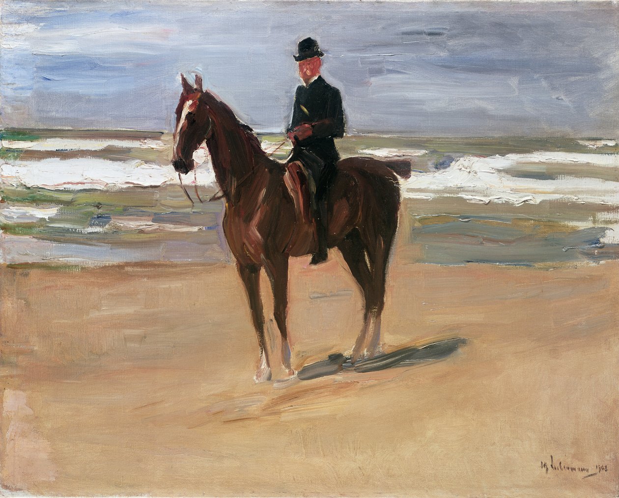 Rider on the Beach, 1908 tekijältä Max Liebermann