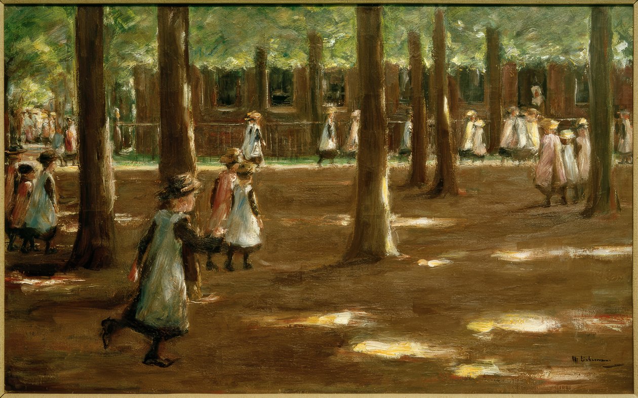 Schulgang in Laren - Kompositionsstudie tekijältä Max Liebermann
