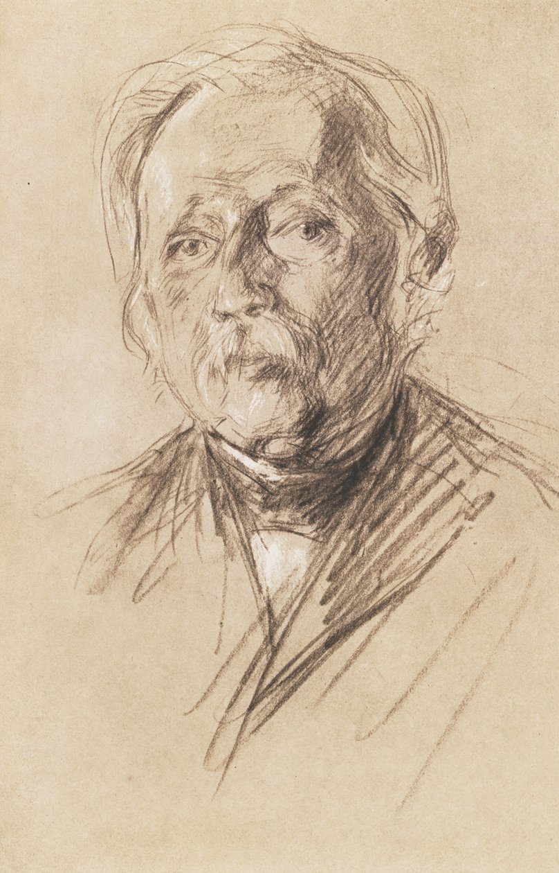 Theodor Fontane, 1896 (hiili paperille) tekijältä Max Liebermann