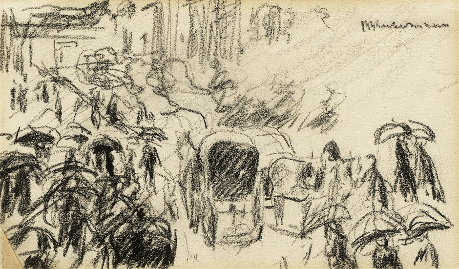 Unter den Linden im Regen tekijältä Max Liebermann