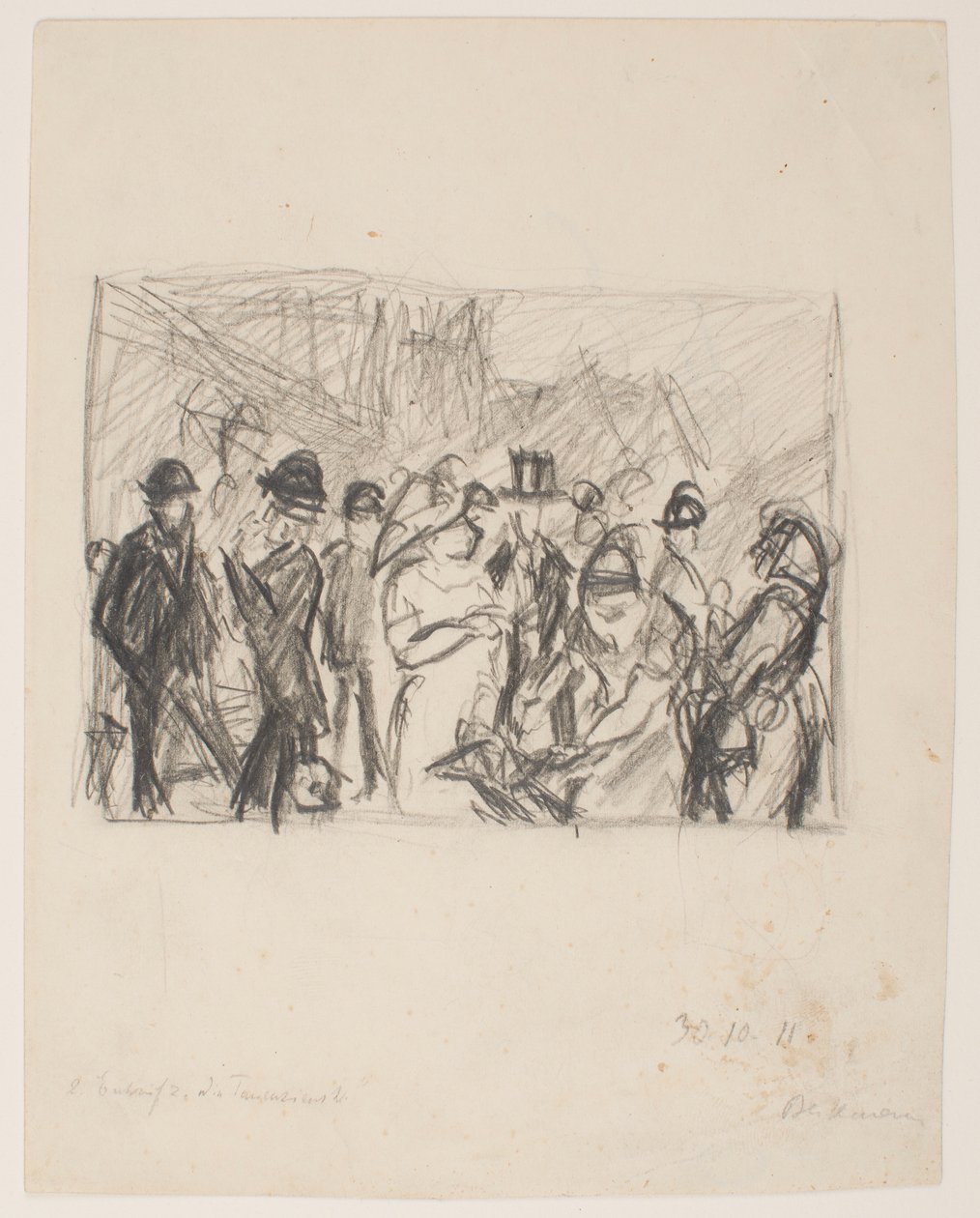 2 [Toinen] Tauentzienstrassen luonnos tekijältä Max Beckmann
