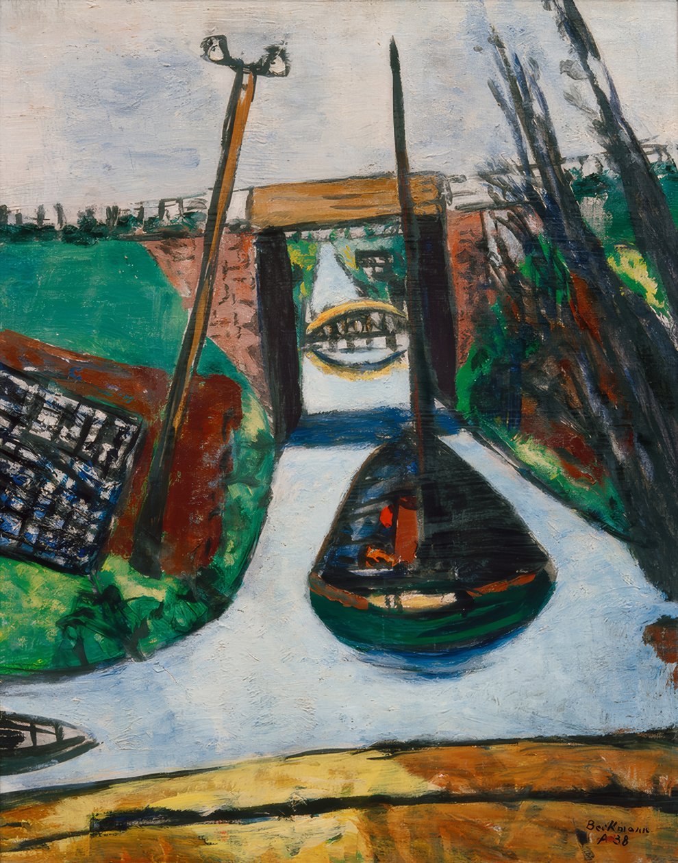 Padolla (Hollanti). Kanava Hollannissa tekijältä Max Beckmann