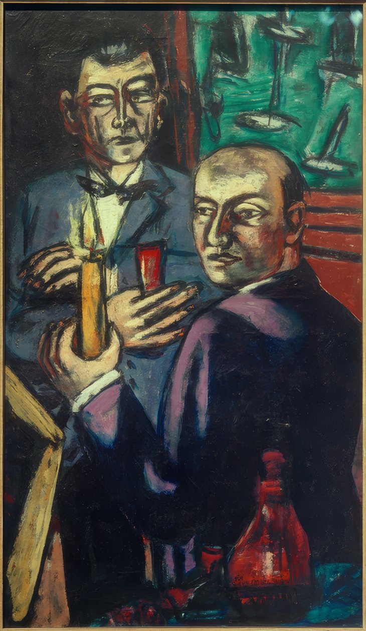 Curt Valentinin ja Hanns Swarzenskin muotokuva tekijältä Max Beckmann