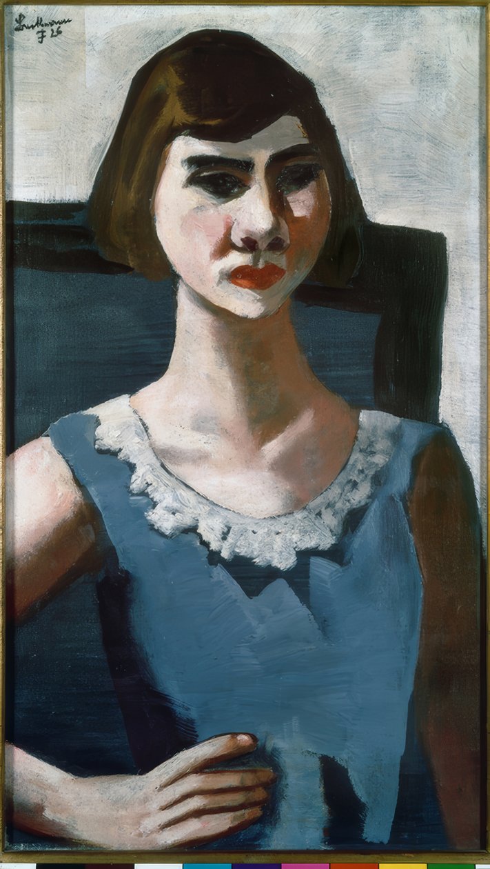 Quappin muotokuva sinisellä tekijältä Max Beckmann