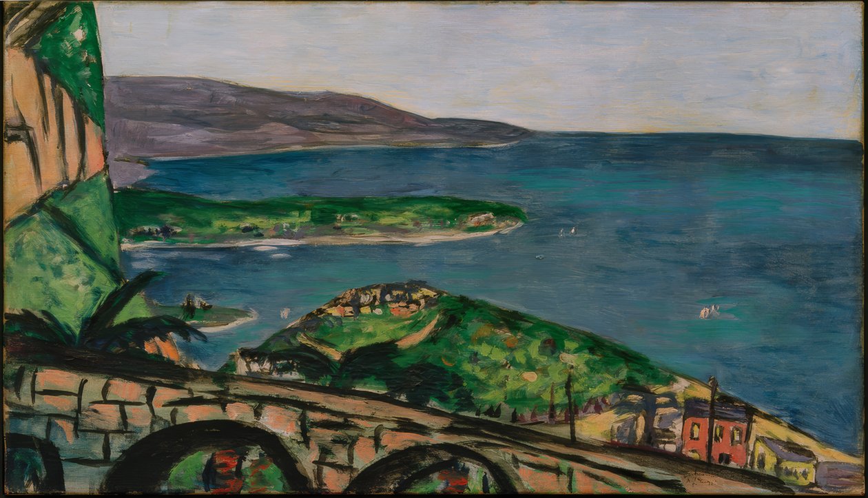 Näkymä Cap Martinille, sininen tekijältä Max Beckmann