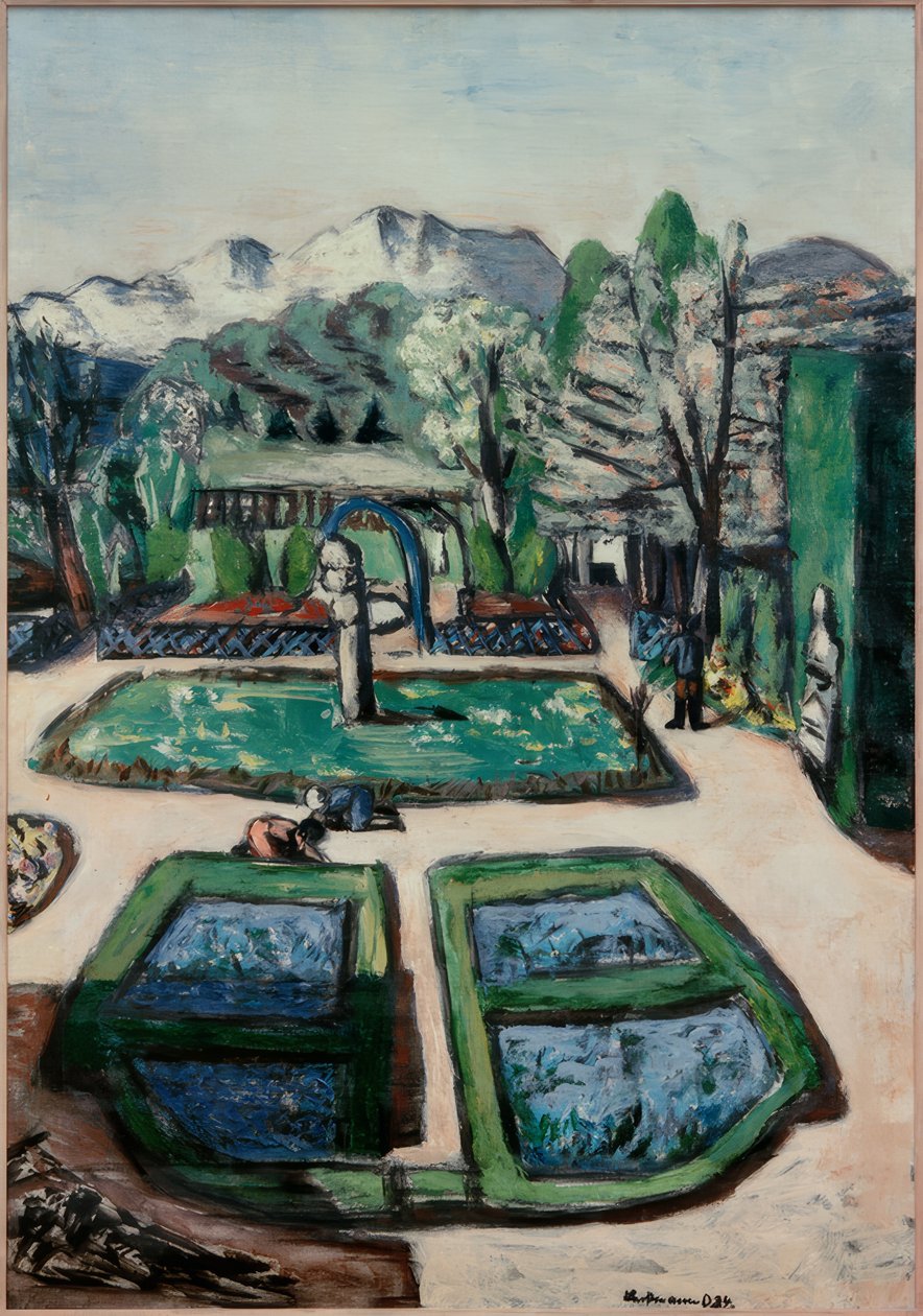 Puutarhamaisema keväällä tekijältä Max Beckmann