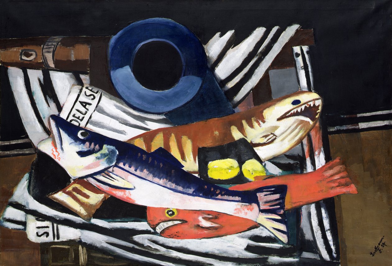 Suuri kala asetelma tekijältä Max Beckmann
