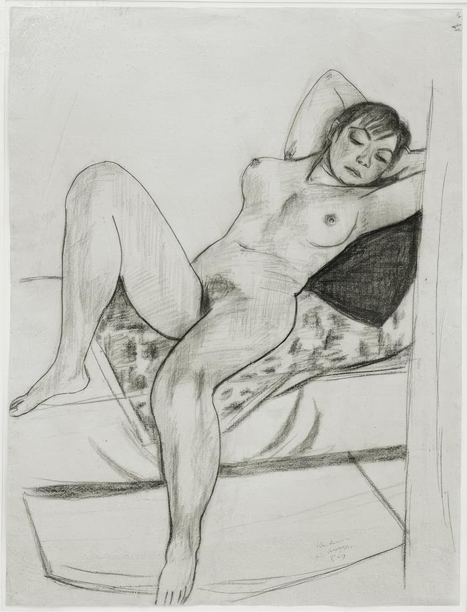 Makaava nainen alaston tekijältä Max Beckmann