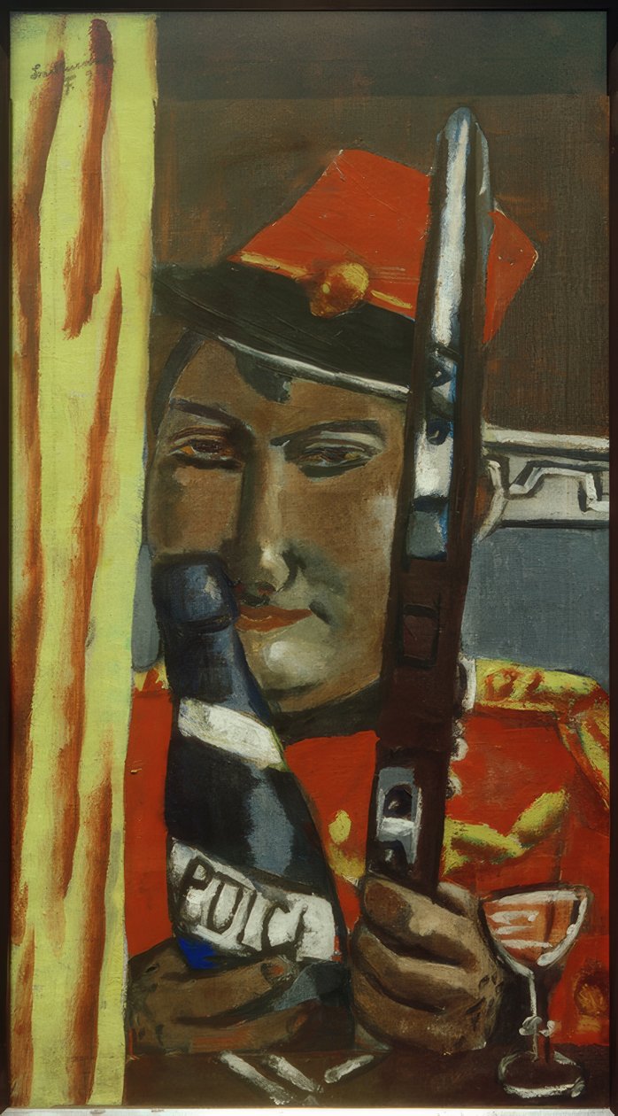 Perulainen sotilas haluaa juoda tekijältä Max Beckmann