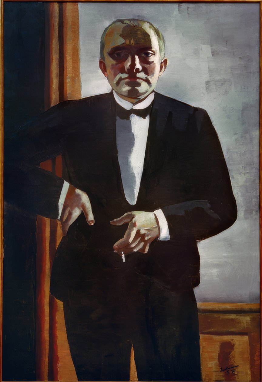 Omakuva smokissa tekijältä Max Beckmann