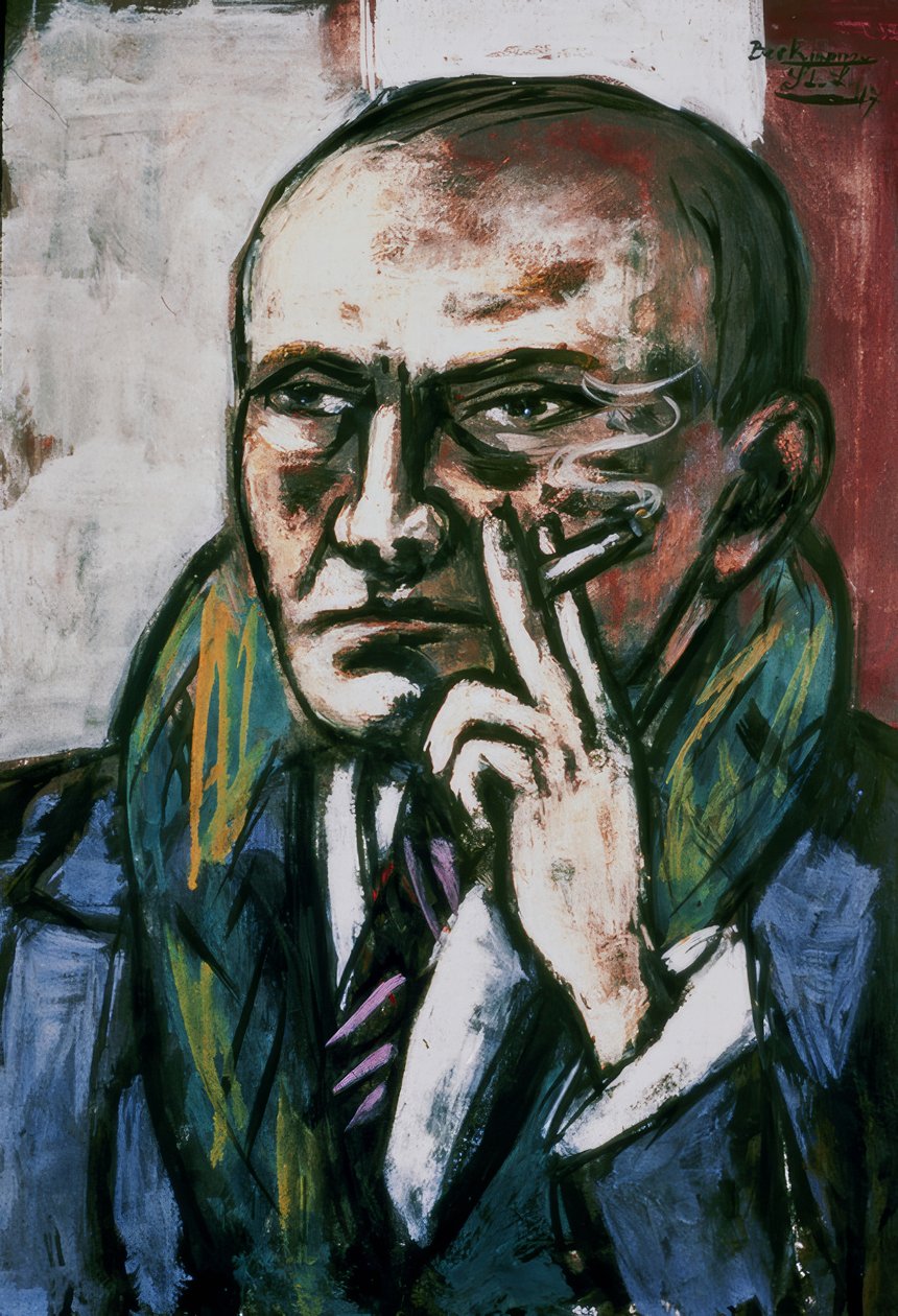 Omakuva savukkeella tekijältä Max Beckmann