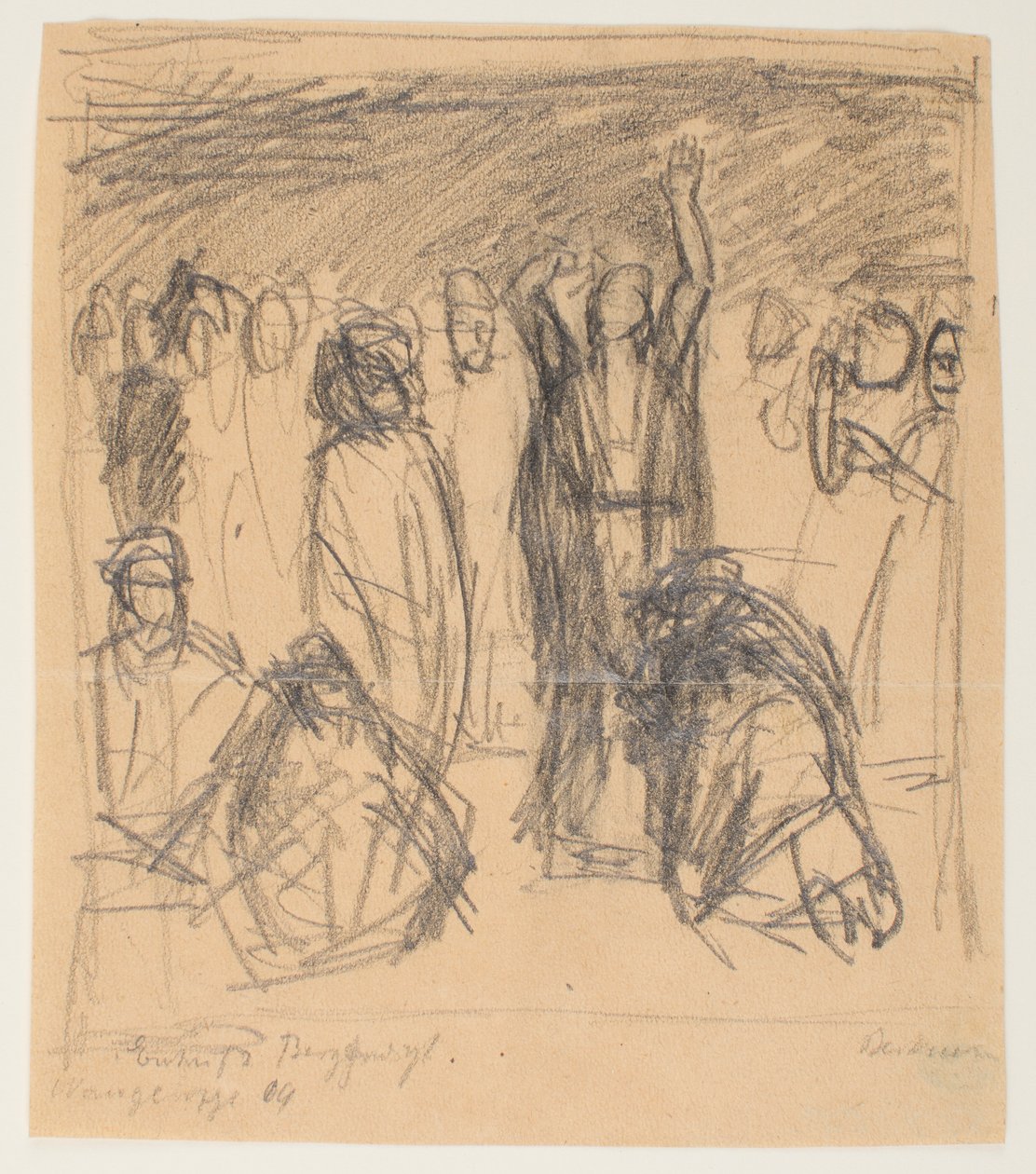 Luonnos vuorisaarnaa varten tekijältä Max Beckmann
