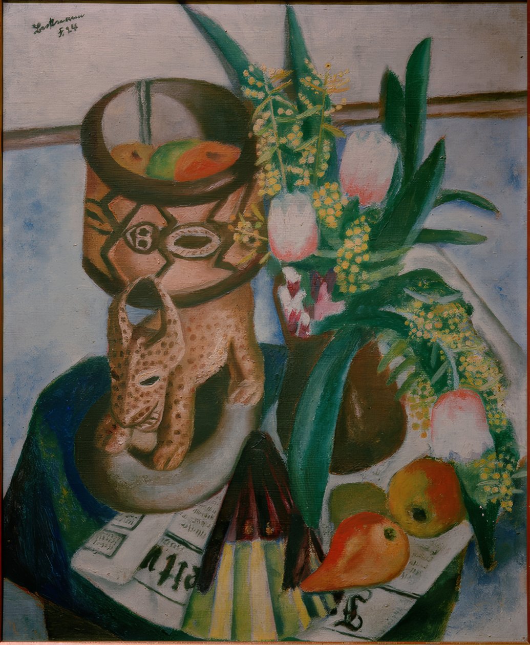Asetelma afrikkalaisella muovilla tekijältä Max Beckmann