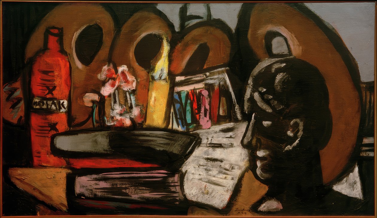 Asetelma lavoilla tekijältä Max Beckmann