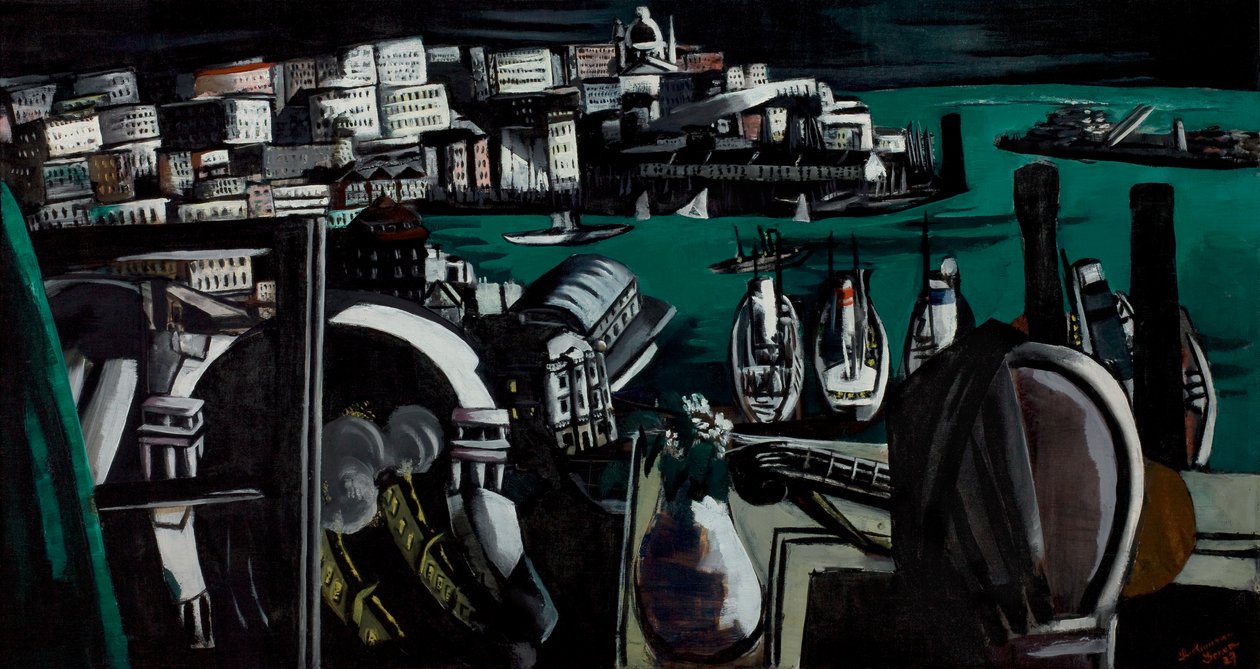 Genovan satama tekijältä Max Beckmann