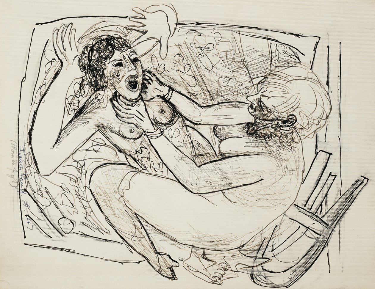 Naisten taistelut; naiset tappelevat tekijältä Max Beckmann