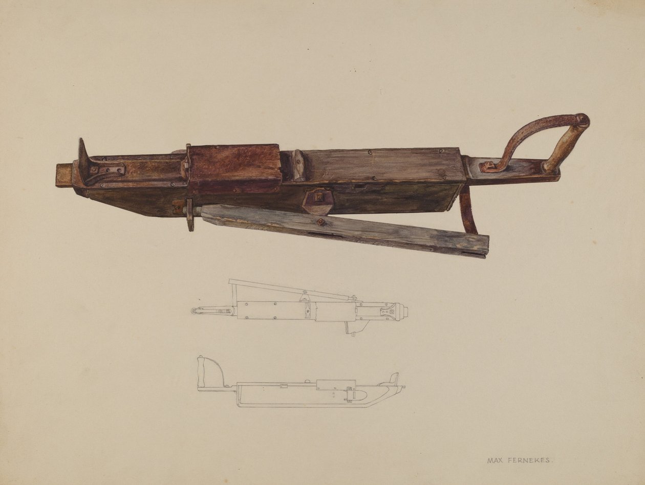 Maissinistutuskone, c. 1938. tekijältä Max Fernekes