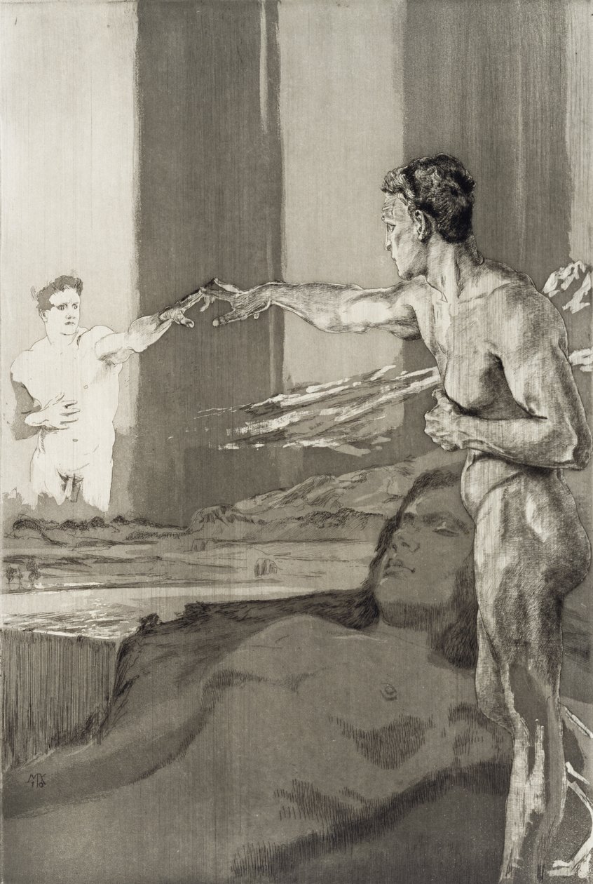 Der philosophe (Filosofi), numero 3 tekijältä Max Klinger