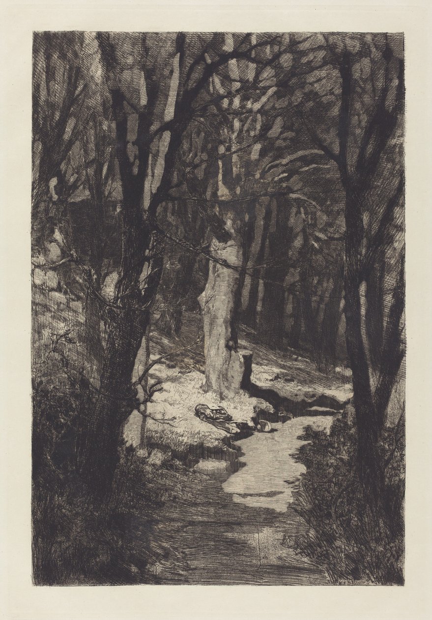 Olen Walde metsässä, 1883. tekijältä Max Klinger