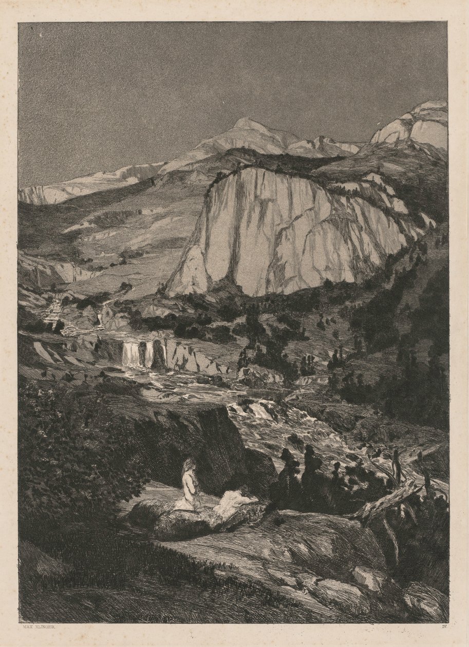 Intermezzo: Moonlit Night Opus IV, 5, 1881. tekijältä Max Klinger