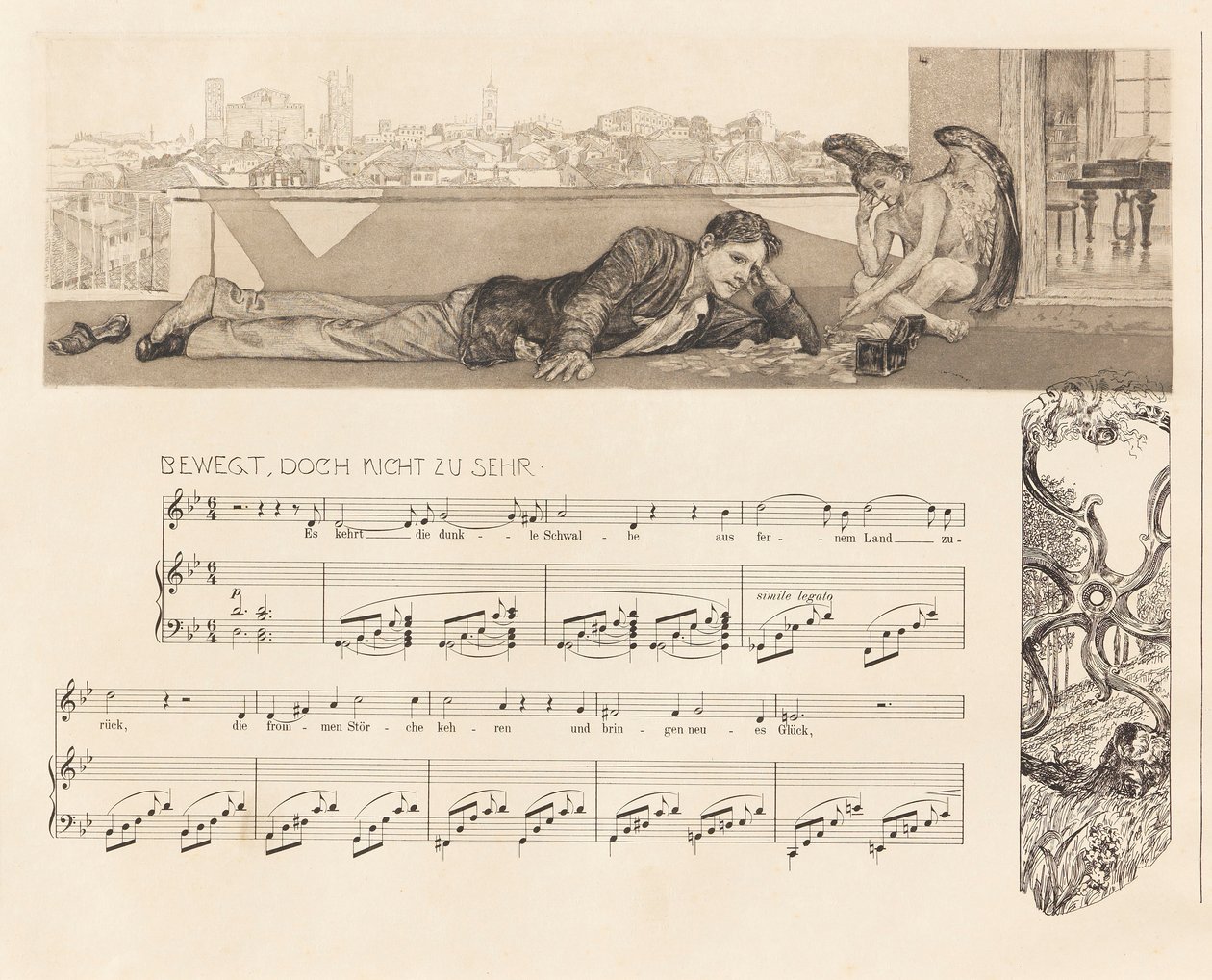 Opus XII, Brahmsin fantasia, 1894. tekijältä Max Klinger