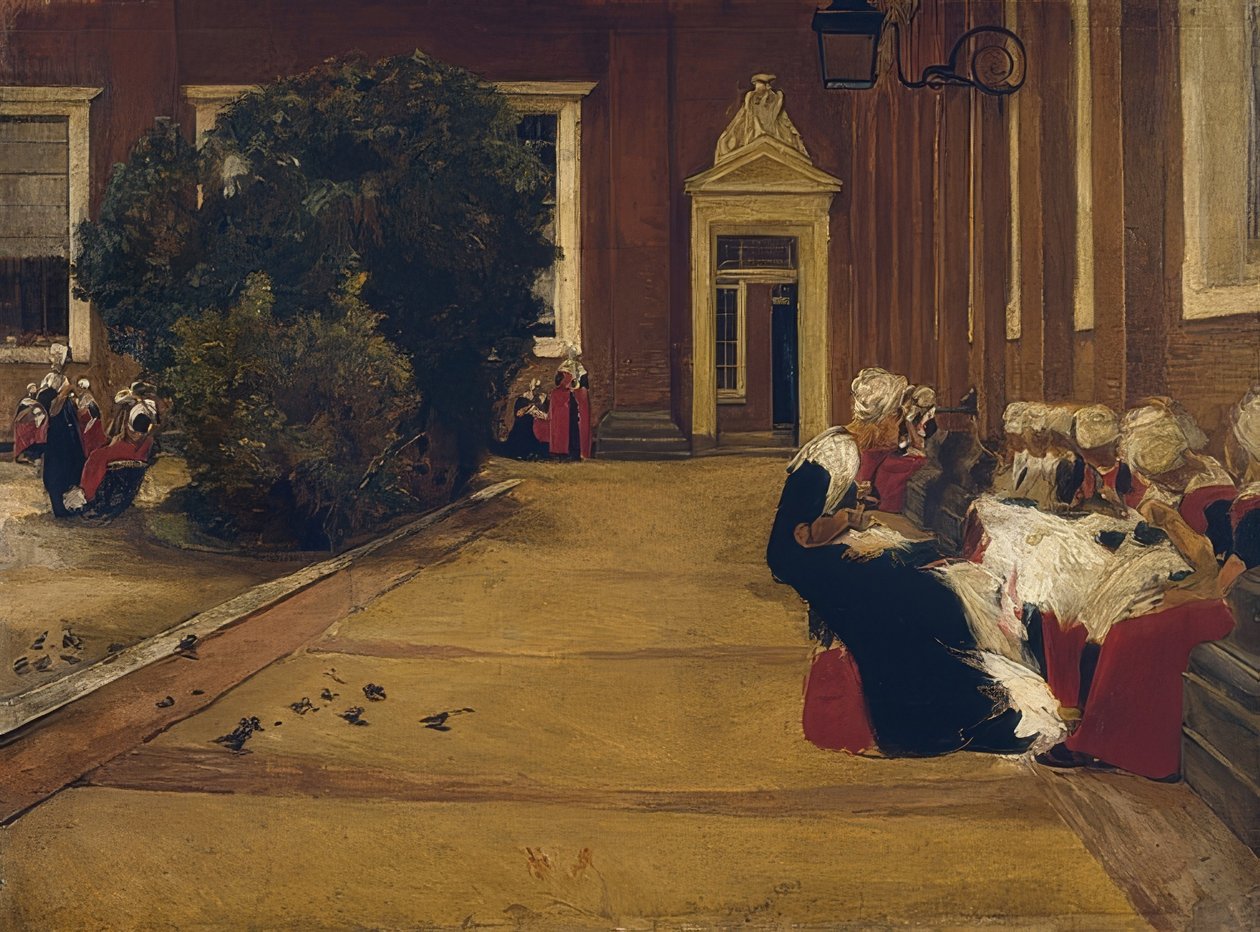 Amsterdamin orpotytöt (tutkimus). 1876 tekijältä Max Liebermann