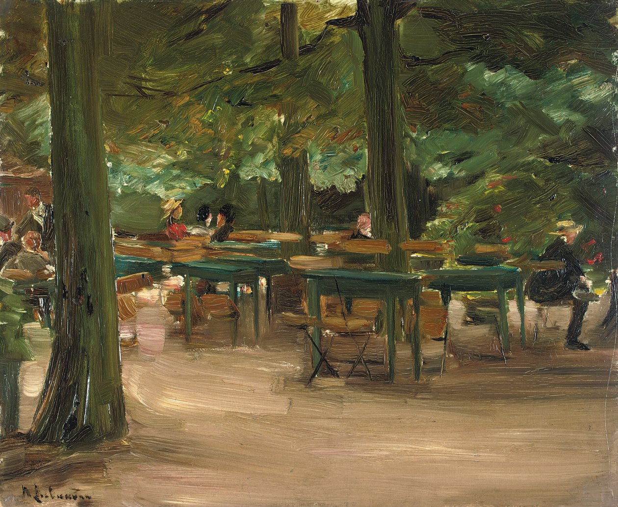 Beer Garden, 1905 tekijältä Max Liebermann