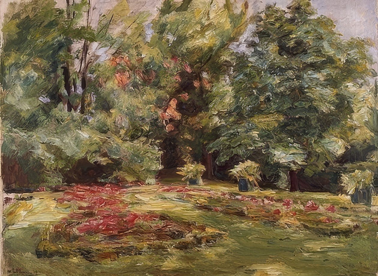 Kukkaterassi Wannseen puutarhassa. 1924 tekijältä Max Liebermann