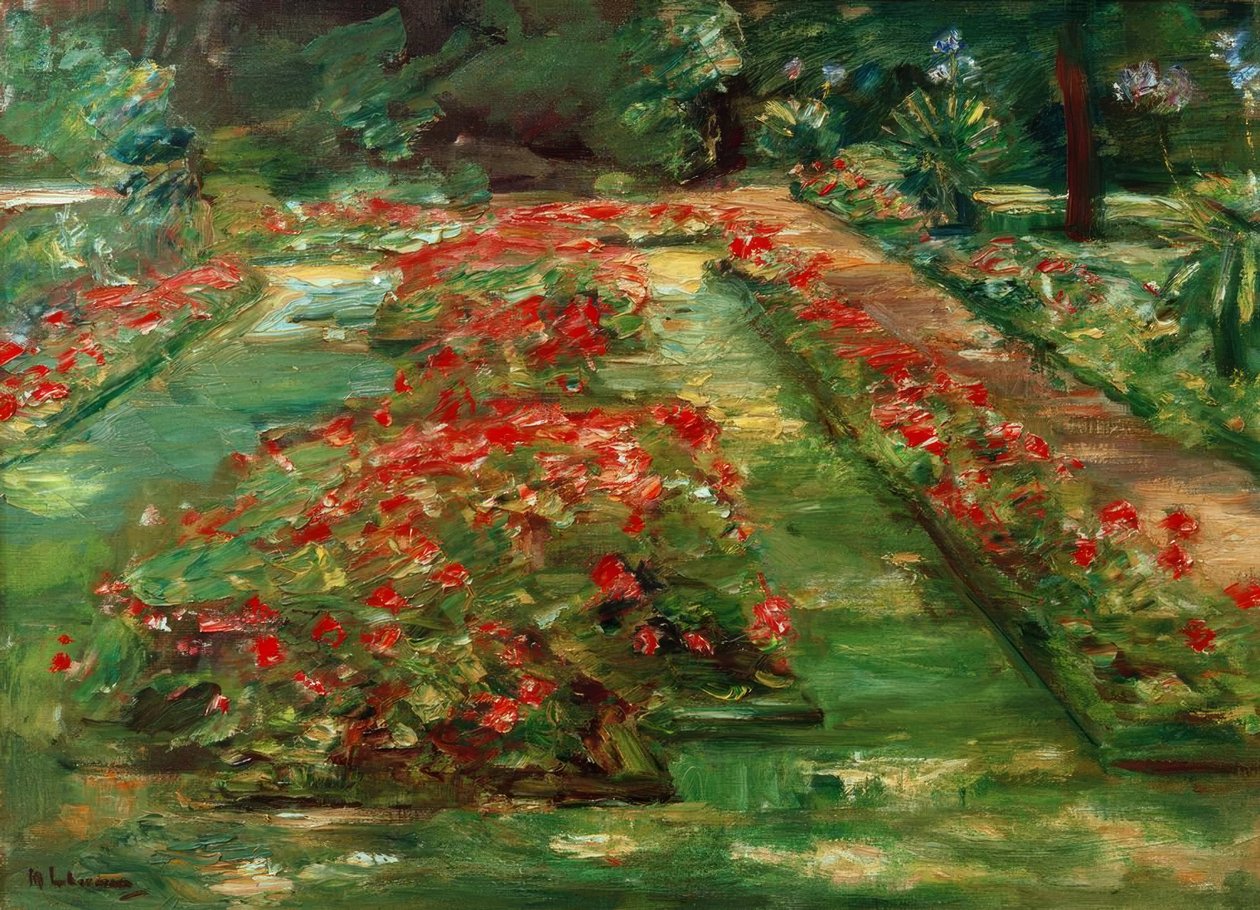 Die Blumenterrasse im Wannseegarten nach Norden tekijältä Max Liebermann