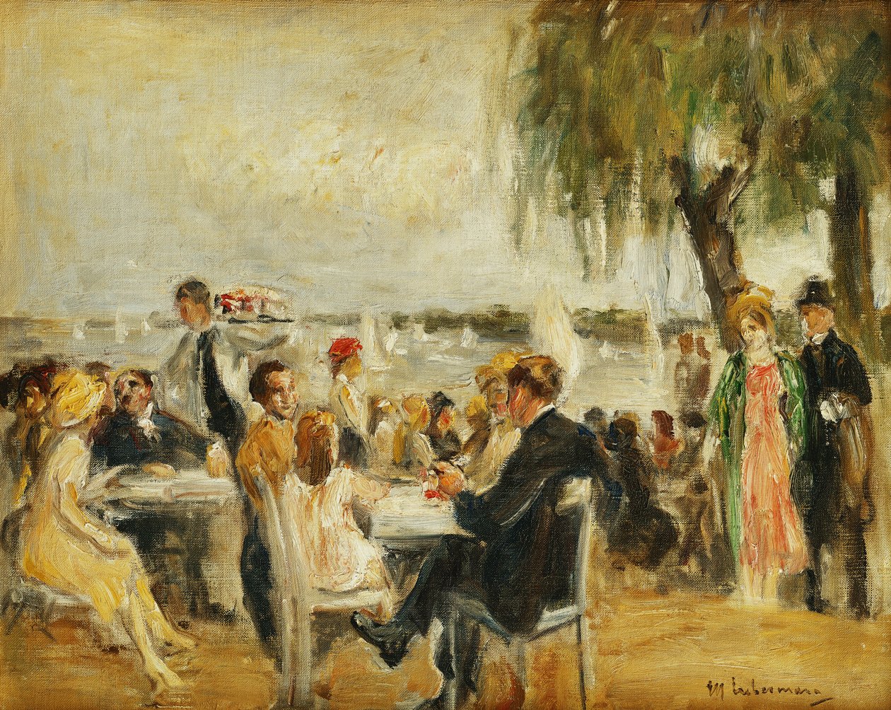 Puutarhakahvila Elbellä, 1902 tekijältä Max Liebermann