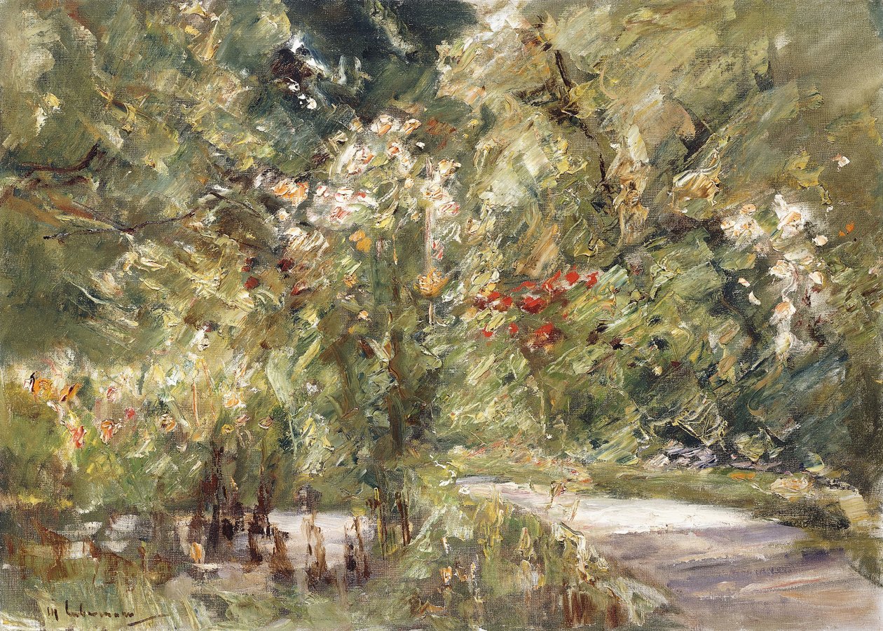 Puutarha Wanseen rannalla; Wanseegarten, n. 1928-39 tekijältä Max Liebermann