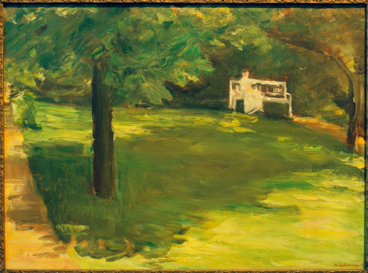 Gartenbank unter dem Kastanienbaum im Wannseegarten tekijältä Max Liebermann