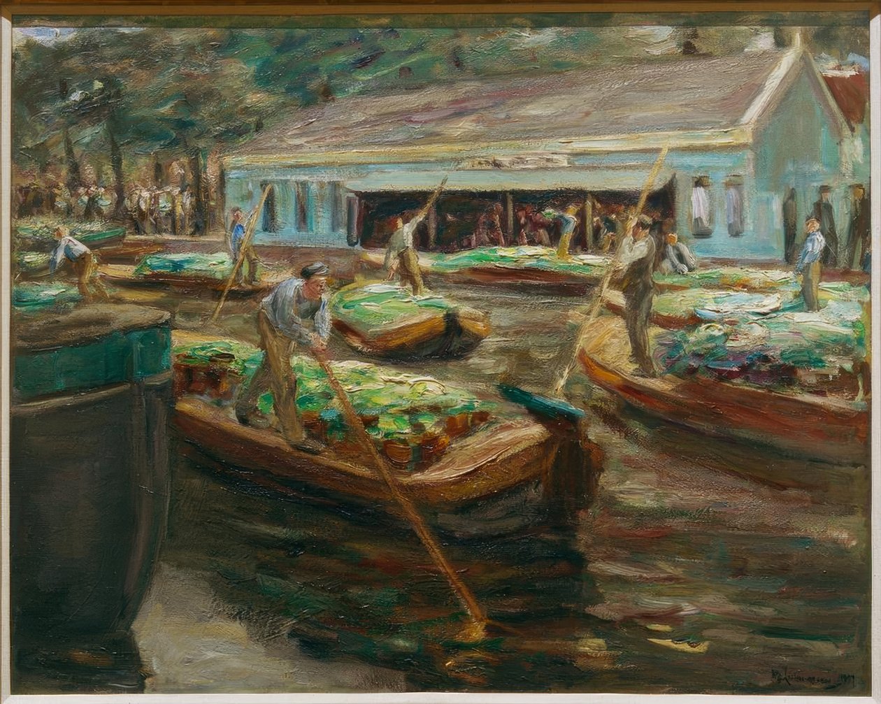Delftin vihannesmarkkinat tekijältä Max Liebermann