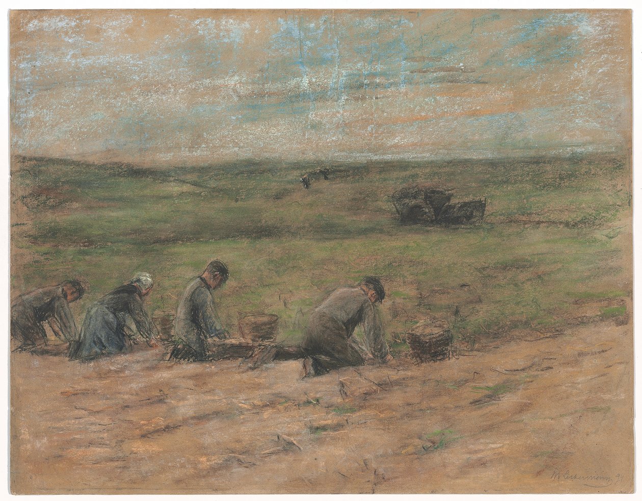 Perunankaivurit lähellä Zandvoortia, 1894 tekijältä Max Liebermann