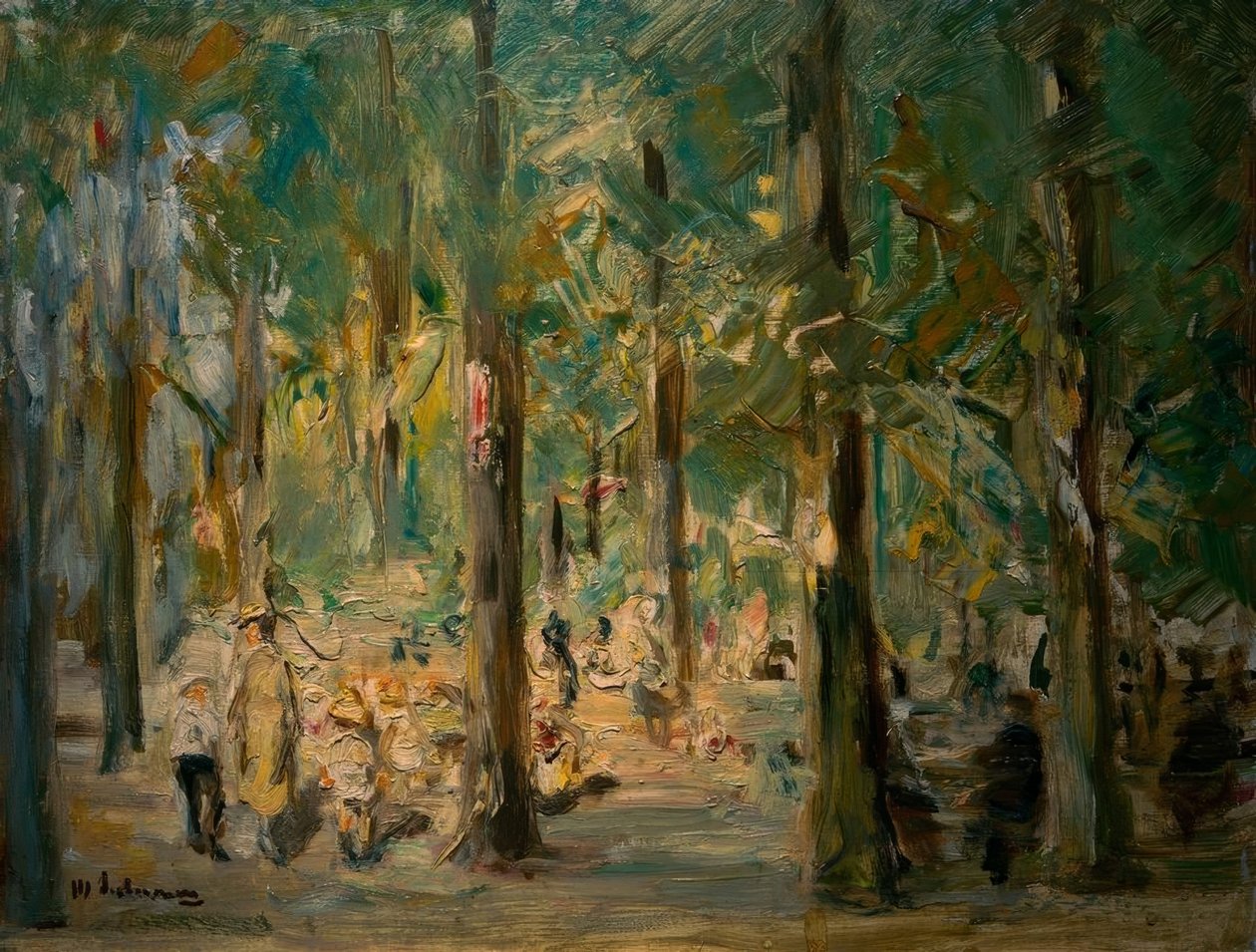 Lasten leikkipaikka eläintarhassa tekijältä Max Liebermann