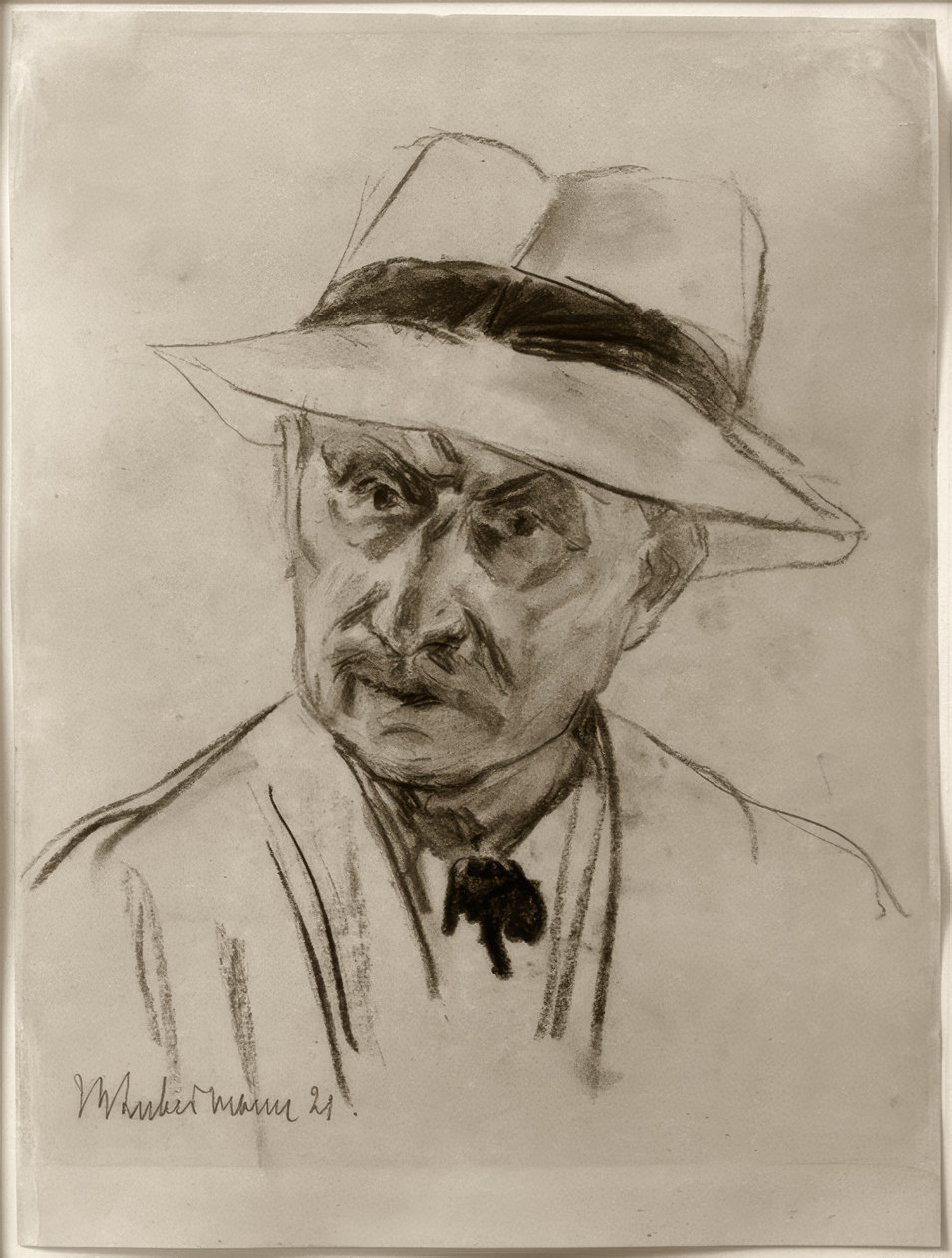 Max Liebermann / Omakuva panamahattu päässä tekijältä Max Liebermann