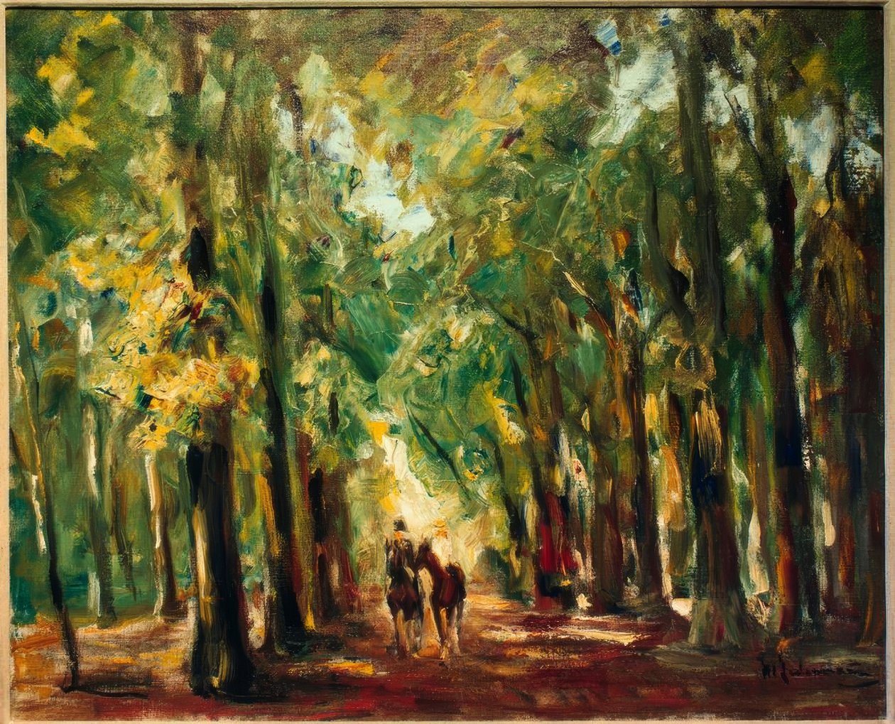 Ratsastaja eläintarhassa tekijältä Max Liebermann