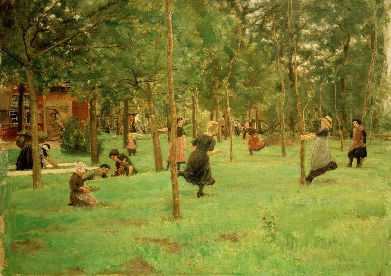 Spielende Kinder tekijältä Max Liebermann