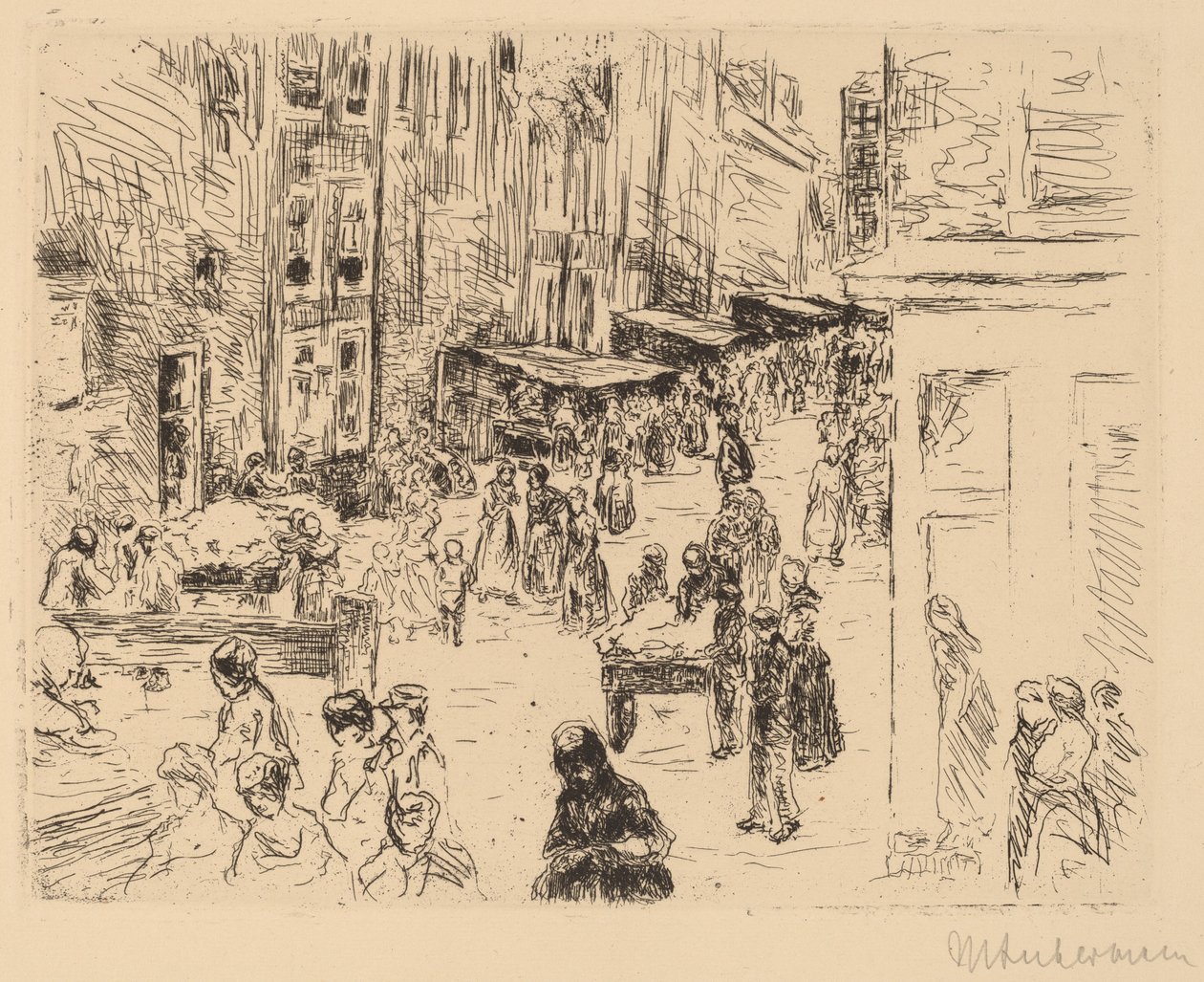 Amsterdamin juutalaiskortteli tekijältä Max Liebermann