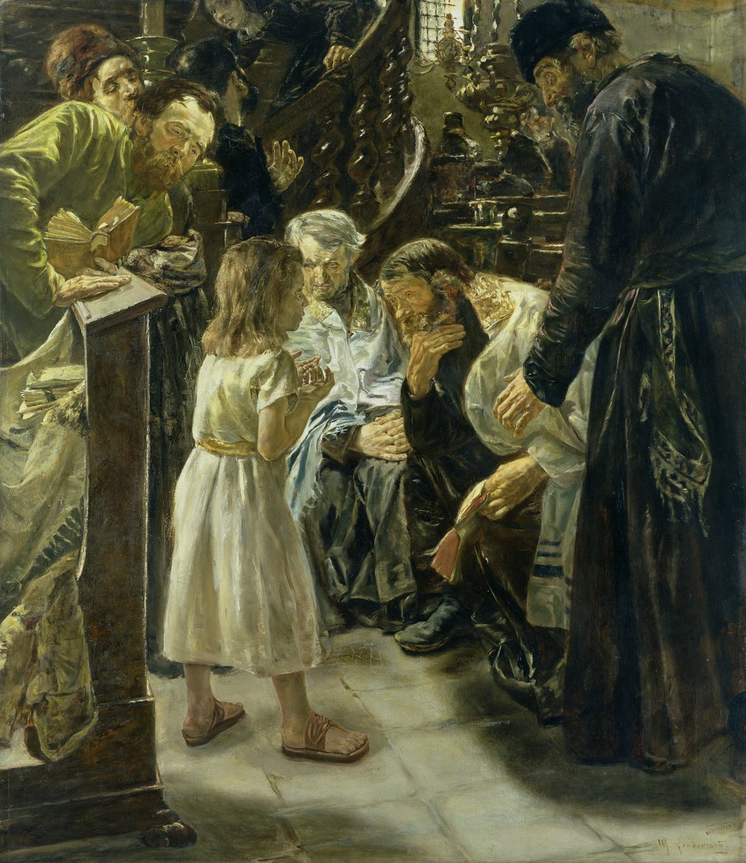 12-vuotias Jeesus temppelissä tekijältä Max Liebermann
