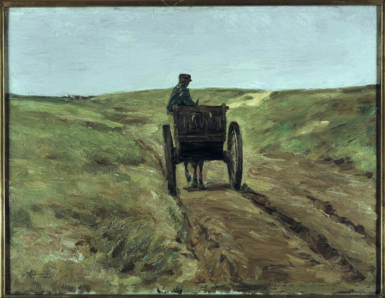 Wagen in den Dünen bei Katwijk tekijältä Max Liebermann