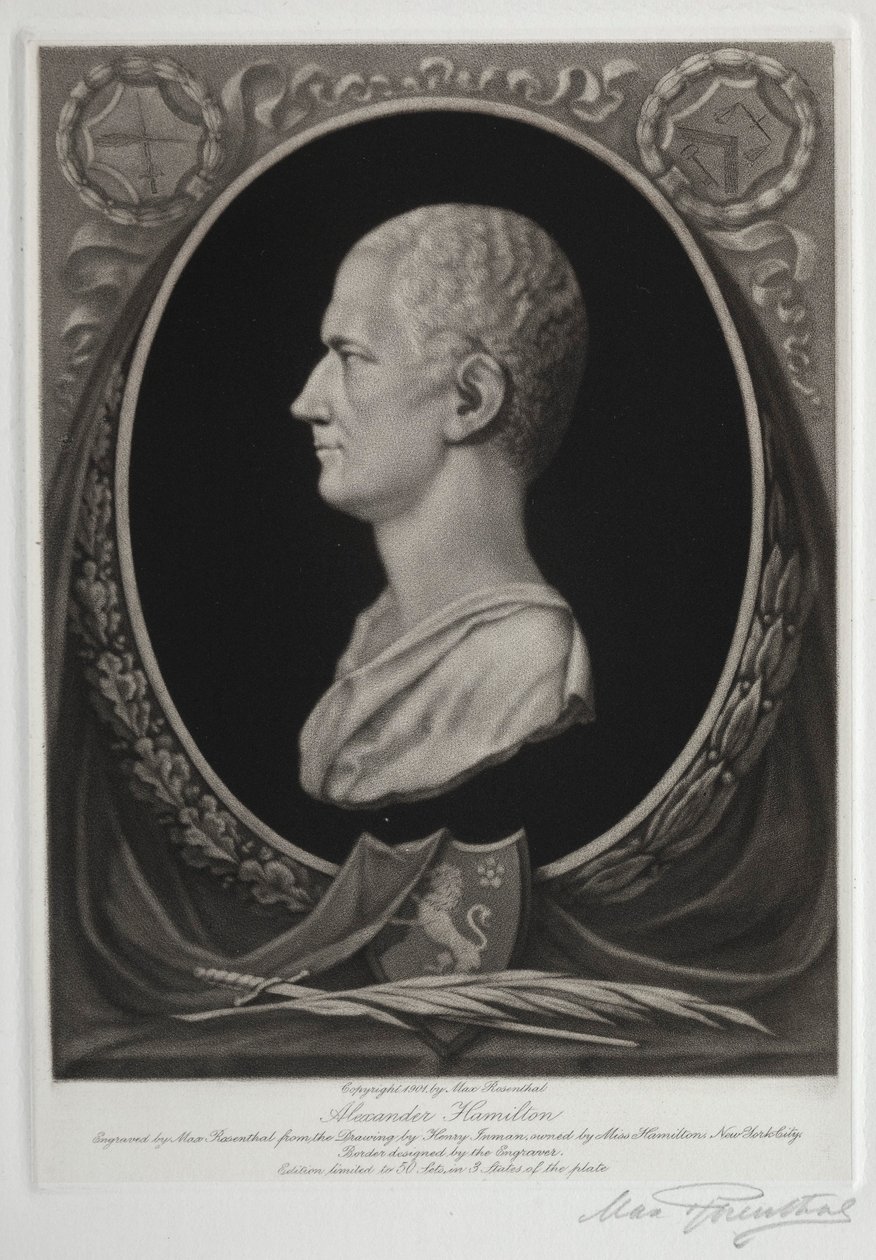 Alexander Hamilton, 1901. tekijältä Max Rosenthal