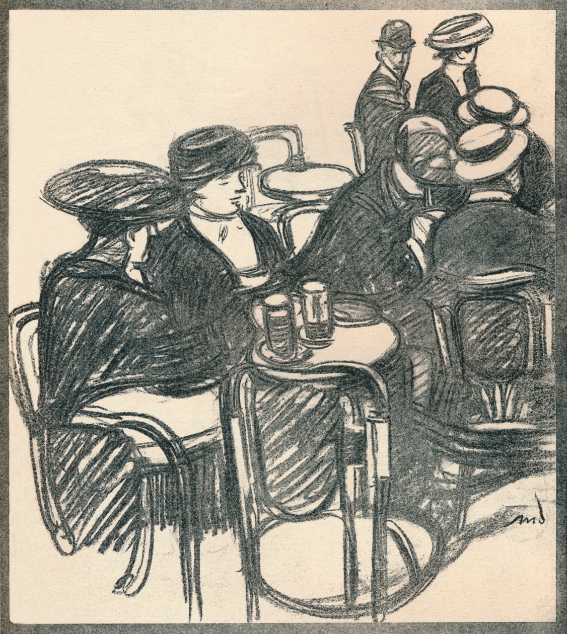 Cafe Terrace, 1920, 1923 tekijältä Maxime Pierre Jules Dethomas