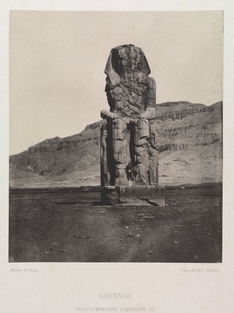 Amenhotep III:n jättimäinen monoliitti, Gurnah tekijältä Maxime Du Camp