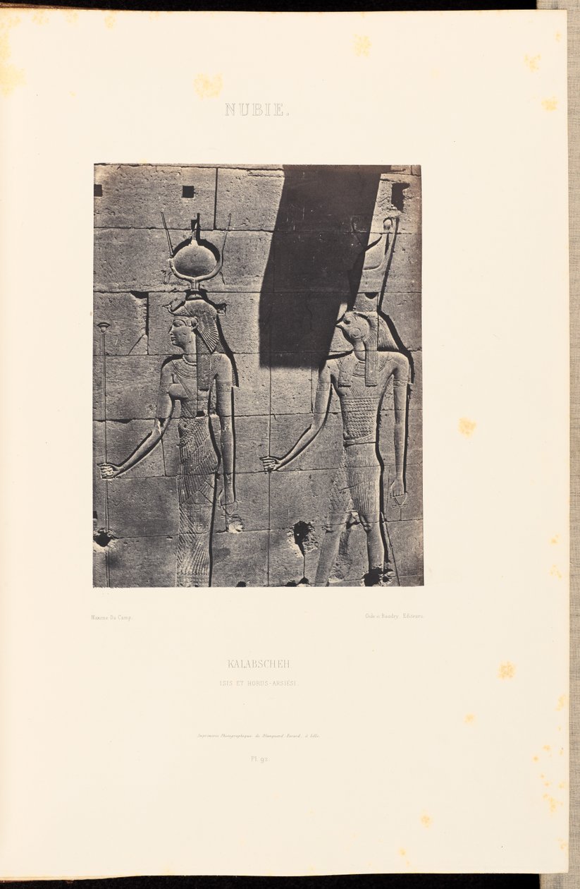 Nubia. Kalabscheh. Isis ja Horus-Arsiési tekijältä Maxime Du Camp
