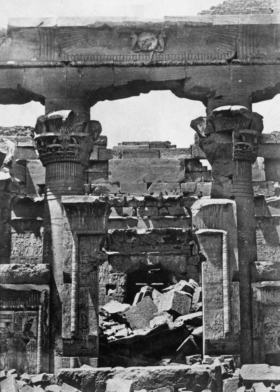 Temppelin rauniot, Egypti, 1852. tekijältä Maxime Du Camp