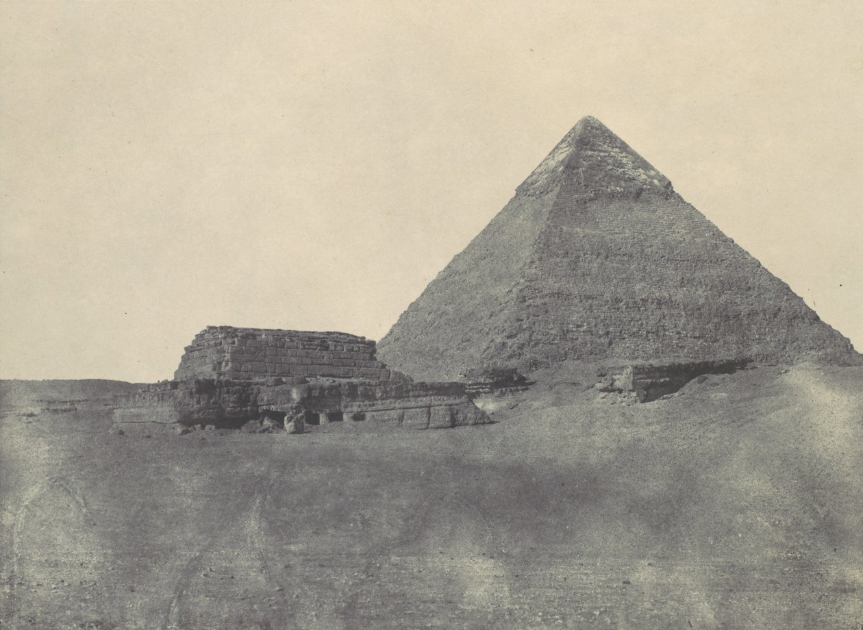 Keski-Egypti. Chephrenin pyramidi, 1850. tekijältä Maxime Du Camp