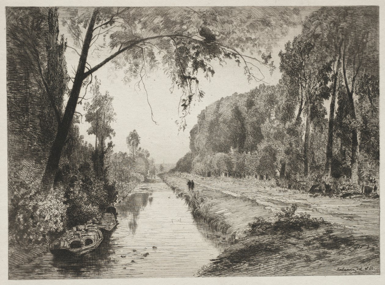 Pont Sainte-Maxencen kanava, n. 1878. tekijältä Maxime Lalanne